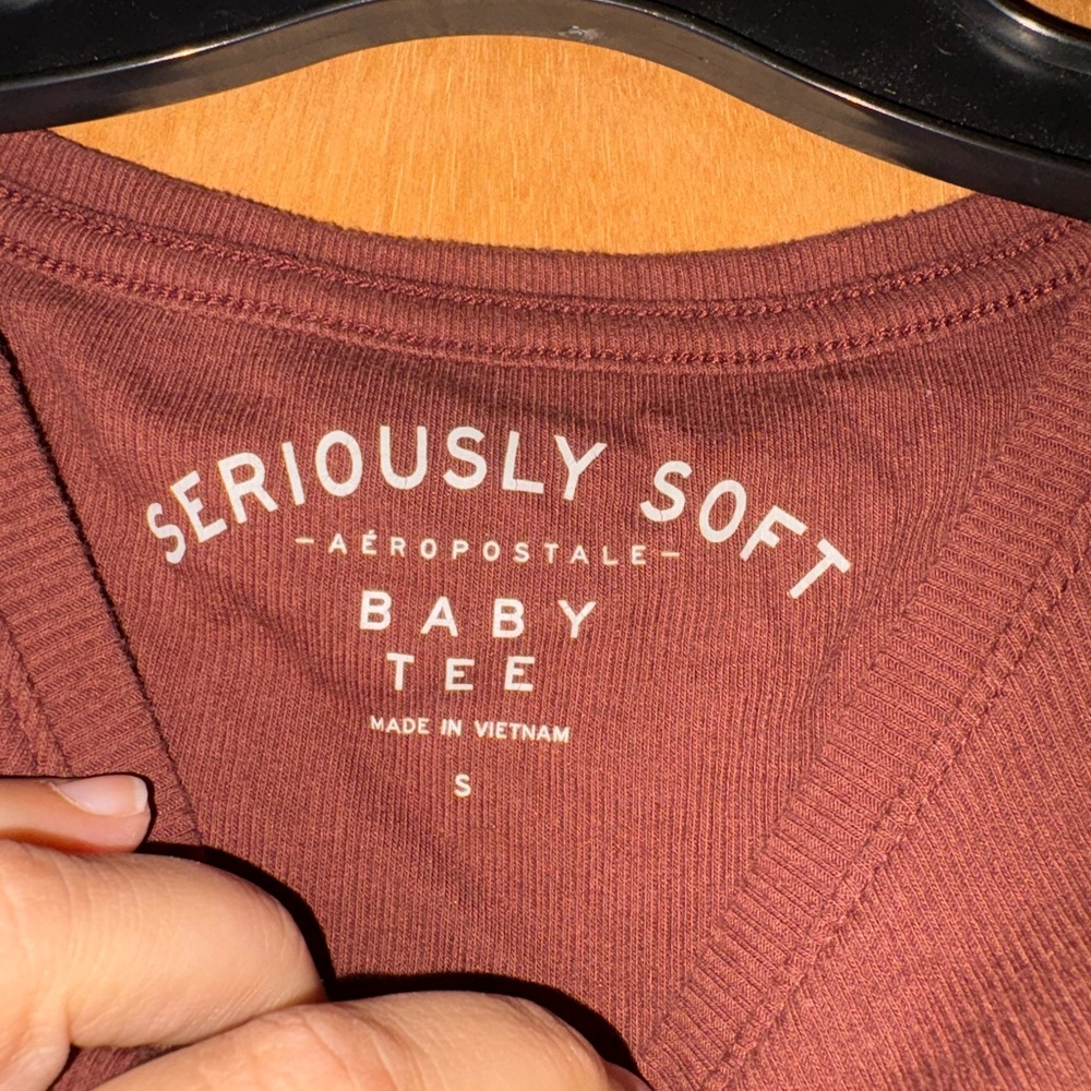 Aeropostale Soft Baby Tee in Brown - Picture 3 of 4